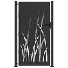 vidaXL Port&atilde;o de Jardim 110 x 180 cm Preto Tranc&aacute;vel