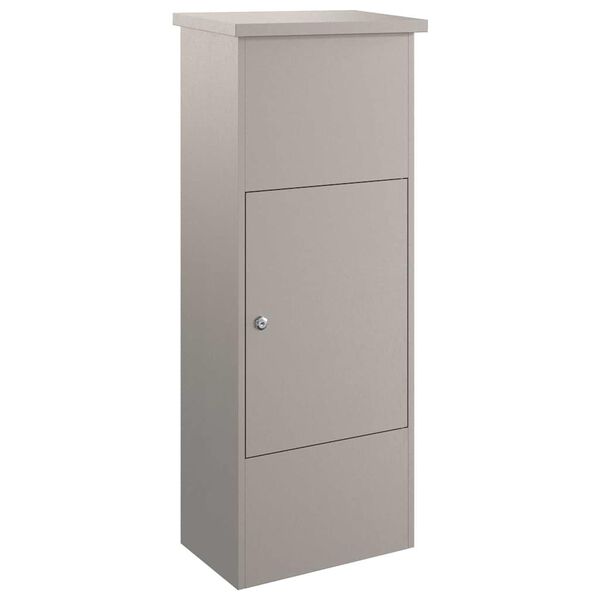 vidaXL Caixa para entrega de pacotes com porta Ferro Enferrujado