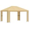 vidaXL Gazebo 4 &times; 3 m Creme Poli&eacute;ster e A&ccedil;o 190 gsm