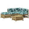 vidaXL 5 pcs conjunto lounge de jardim c/ almofad&otilde;es pinho impregnado