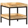 vidaXL Mesa Lateral Castanho 45 x 45 x 45 cm Madeira de manga maci&ccedil;a