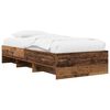 vidaXL Estrutura da Cama com prateleira Madeira antiga 80 x 200 cm