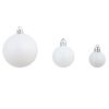 vidaXL Conjunto de bolas de natal 100 pcs 3/4/6 cm branco/cinzento