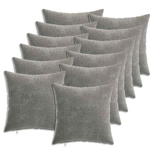 vidaXL Capa almofada 12 unid. HEERLEN Cinzento-Escuro 40 x 40 cm