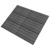 vidaXL Telha de Deck 6 pcs Cinzento 60 x 30 cm WPC