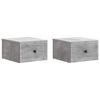 vidaXL Gabinete de Canto Montado na Parede 2 unid. Cinzento Cimento