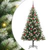 vidaXL &Aacute;rvore de Natal Artifical com Neve Flock 150 LED Branco quente