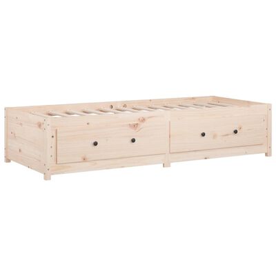 vidaXL Sofá-cama de solteiro 90x190 cm madeira de pinho maciça