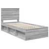 vidaXL Estrutura da Cama com cabeceira Cinza Sonoma 100 x 200 cm
