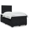 vidaXL Cama boxspring com colch&atilde;o 120x190 cm veludo preto