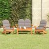 vidaXL 4 pcs conjunto lounge de jardim Adirondack ac&aacute;cia maci&ccedil;a