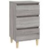 vidaXL Mesa de cabeceira 40x35x70 cm derivados madeira cinza sonoma