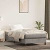 vidaXL Colch&atilde;o de molas ensacadas firmeza m&eacute;dia 90x220x20 cm veludo cinza-claro