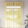 vidaXL Cortinas de voile com ilh&oacute;s 2 pcs amarelo