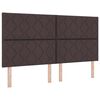 vidaXL Cabeceira Marrom Escuro 180 cm tecido