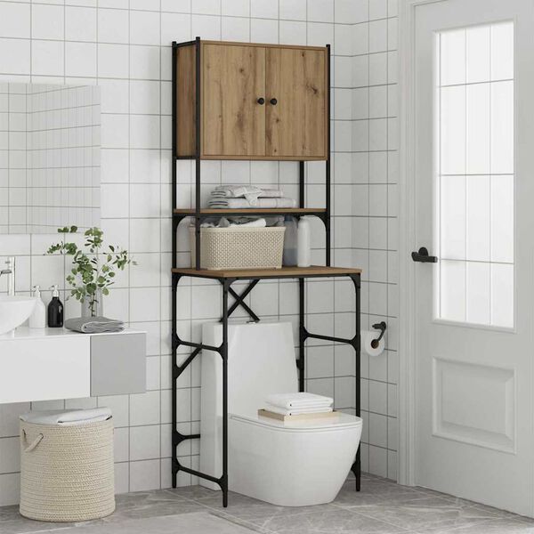 vidaXL Armário para máquina de lavar roupa carvalho artisiano