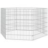 vidaXL Recinto exterior p/ animais 6 painéis 54x60cm ferro galvanizado