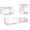 vidaXL Conjunto de Gabinete de Parede para TV 4 pcs Carvalho Artesanal