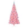vidaXL &Aacute;rvore de Natal com 300 LEDs com suporte Rosa 210 cm PVC