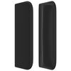 vidaXL Cabeceira de cama c/ abas couro artificial 203x16x78/88cm preto