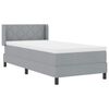 vidaXL Cama Box com colch&atilde;o Cinzento-claro 200 x 90 cm Poli&eacute;ster