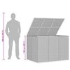 vidaXL Caixa para almofad&otilde;es de jardim 145x100x103 cm vime PE cinzento