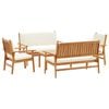 vidaXL Conjunto de Sof&aacute; de Jardim 5 pcs Castanho