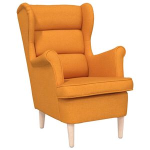 vidaXL Cadeira com apoio de bra&ccedil;os 74x84x100 cm tecido amarelo-escuro
