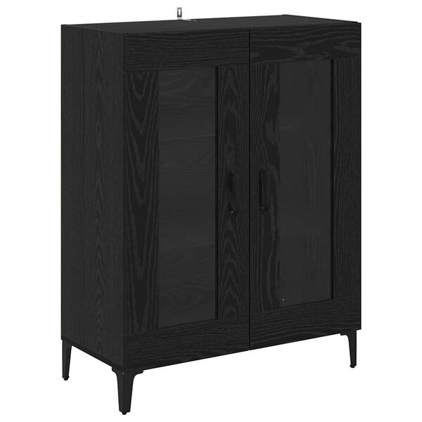 vidaXL Buffet Carvalho Preto 69,5 x 34 x 90 cm