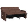 vidaXL Poltrona massagens 3 lug. reclin&aacute;vel couro artificial castanho