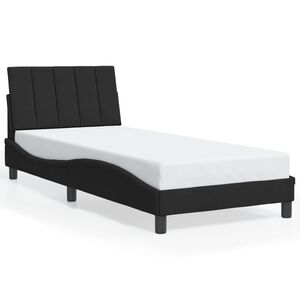 vidaXL Estrutura de cama sem colch&atilde;o Hanko 90x190 cm veludo preto