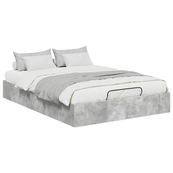 vidaXL Estrutura de Cama Ottoman Cinzento 140 x 200 cm