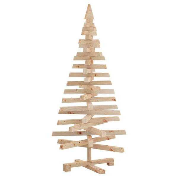 vidaXL Árvores de Natal Natural 120 cm Madeira de pinho maciça