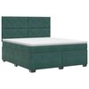 vidaXL Cama box spring com colch&atilde;o Verde-Escuro 140 x 200 cm Veludo