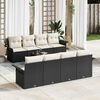 vidaXL Conjunto de Sof&aacute; de Jardim 9 pcs Preto Rattan Sint&eacute;tico