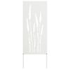 vidaXL Tela de Privacidade para Jardim Floral Branco 50 x 140 cm