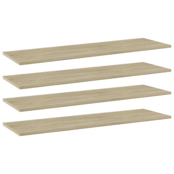 vidaXL Prateleiras estante 4pcs 100x30x1,5cm contrapl cor carvalho