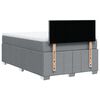 vidaXL Cama boxspring com colch&atilde;o 120x190 cm tecido cinzento-claro