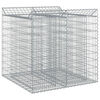 vidaXL Cama elevada de gabi&atilde;o 2 unid. 100 x 100 x 100 cm Prateado