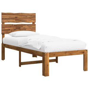 vidaXL Estrutura de Cama de Solteiro com Cabeceira ROSTOCK Natural