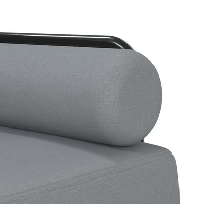 vidaXL Sofá-cama em forma de L 260x140x70 cm tecido cinzento-claro