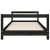vidaXL Estrutura de cama infantil 80x200 cm pinho maciço preto