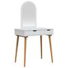 vidaXL Conjunto de Mesa de Vestir FAUSKE 2 unid. Branco