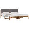 vidaXL Estrutura de Cama com Cabeceira Estofada