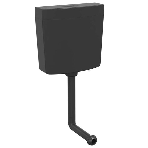 vidaXL Autoclismo de WC c/ entrada de &aacute;gua inferior 3/6 L preto