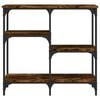 vidaXL Mesa consola 80x29x75 cm derivados de madeira carvalho fumado