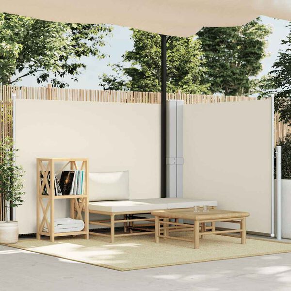 vidaXL Toldo lateral retrátil 140x600 cm creme