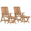 vidaXL Conjunto de Jantar para Jardim 4 unid. Castanho