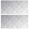 vidaXL Degrau 2 unid. 40 x 20 cm Prateado Alum&iacute;nio Retangular