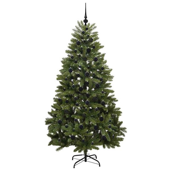 vidaXL &Aacute;rvore de Natal Artificial Verde 210 cm PVC e Metal